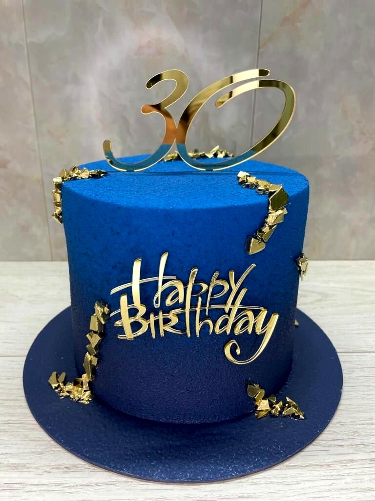 Акриловый топпер «Happy Birthday 30»